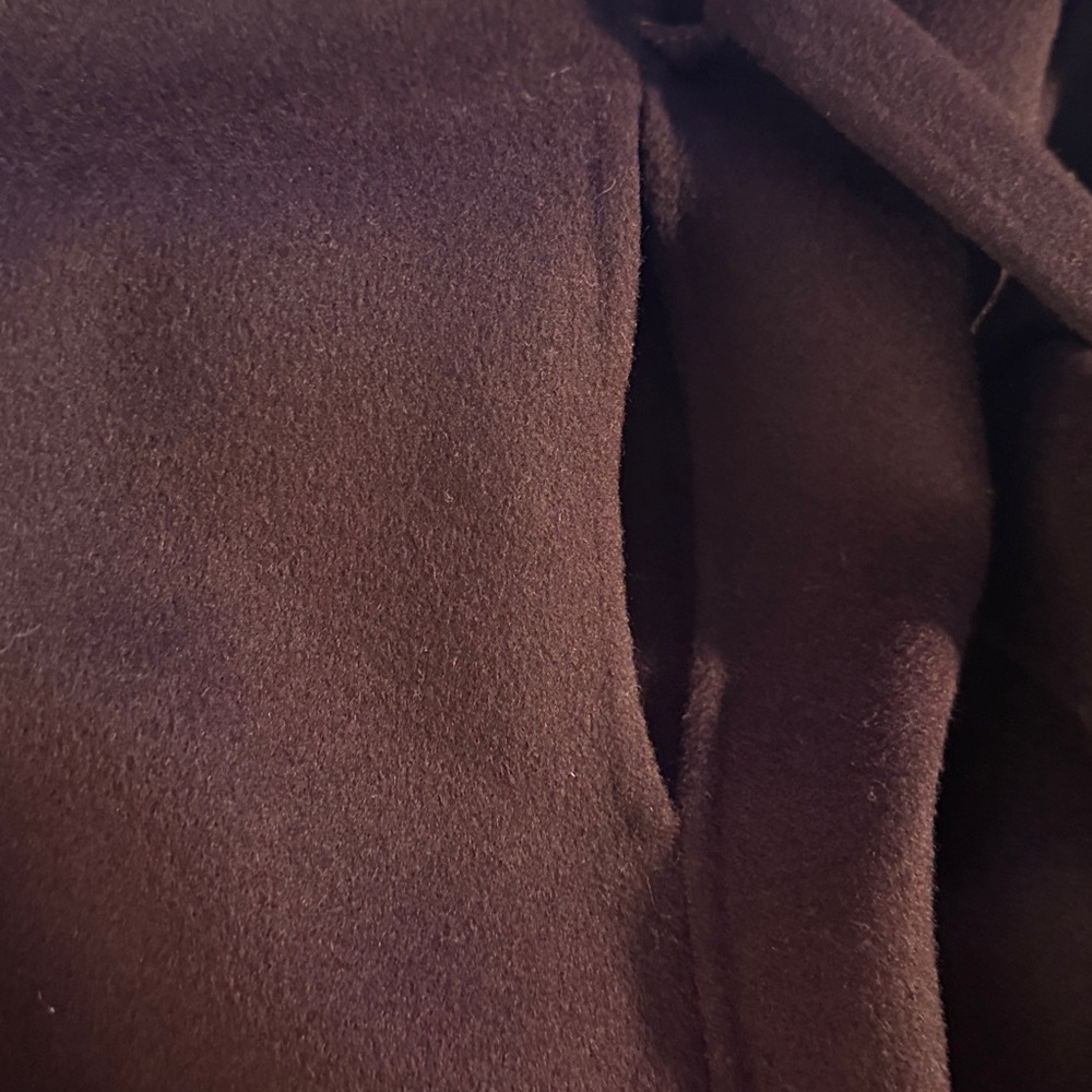 Elegant Burgundy Wrap Coat - Picture 10 of 10